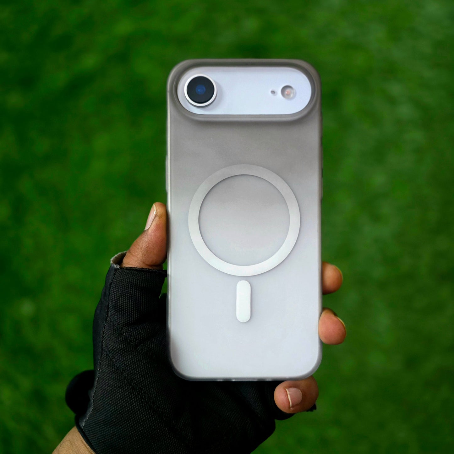 iPhone 17 Air Dual Color Shade Matte Finish Smoke Cover with Magsafe - Black