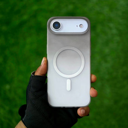 iPhone 17 Air Dual Color Shade Matte Finish Smoke Cover with Magsafe - Black