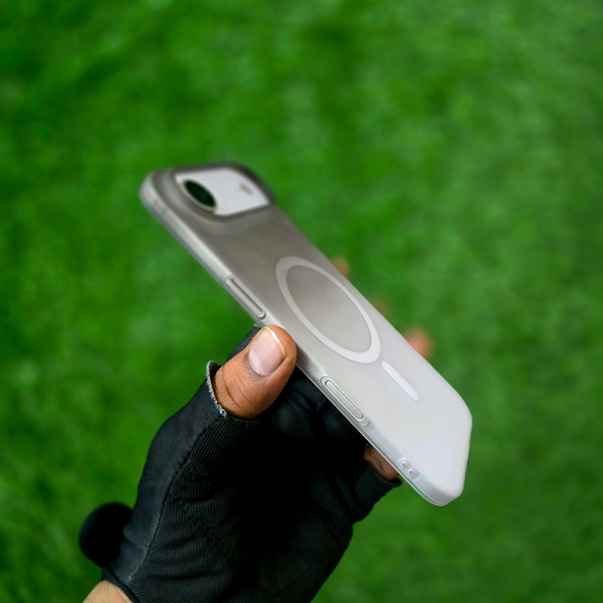 iPhone 17 Air Dual Color Shade Matte Finish Smoke Cover with Magsafe - Black