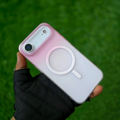 iPhone 17 Air Dual Color Shade Matte Finish Smoke Cover with Magsafe - Pink