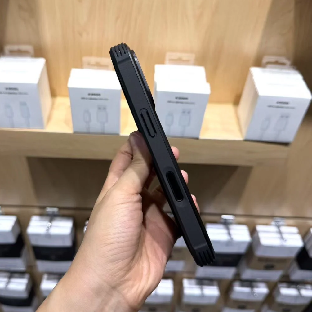 iPhone 17 Pro Max Kzdoo ARCE Case Series Aluminum Bumper Transparent Back Cover - Black