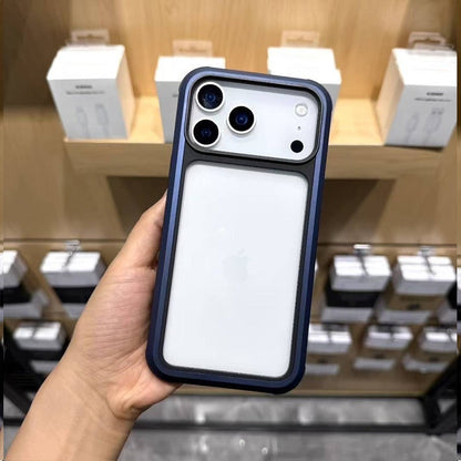 iPhone 17 Pro Max Kzdoo ARCE Case Series Aluminum Bumper Transparent Back Cover - Blue