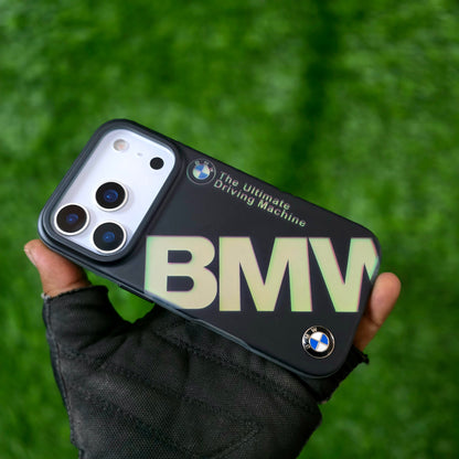 iPhone 17 Pro BMW Case, Multi Changing Color Case with Real Logo - Black