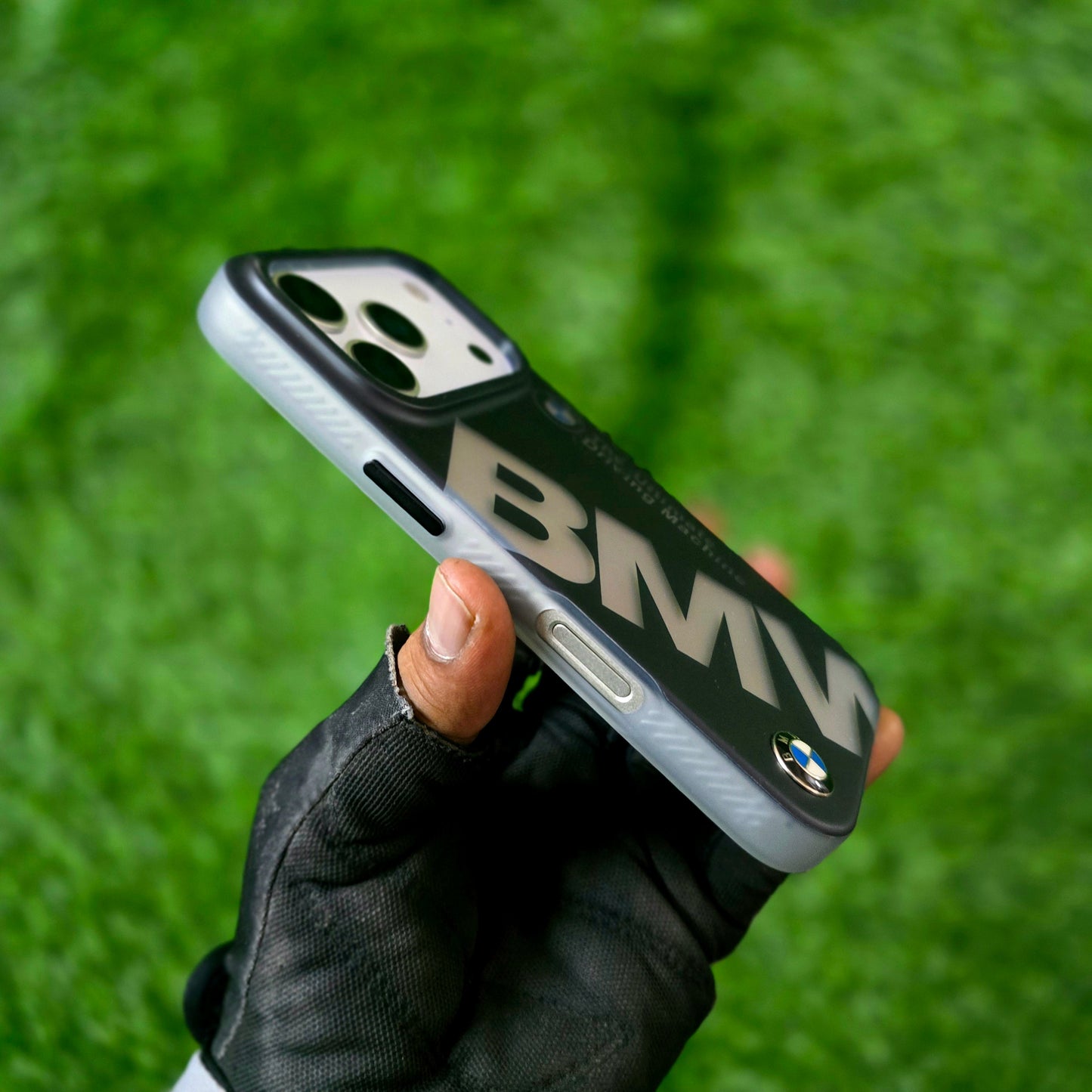 iPhone 17 Pro BMW Case, Multi Changing Color Case with Real Logo - Black