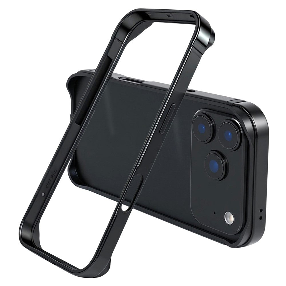 iPhone 17 Pro Max Frame Bumper Cover Inner Soft (No Back) - Black