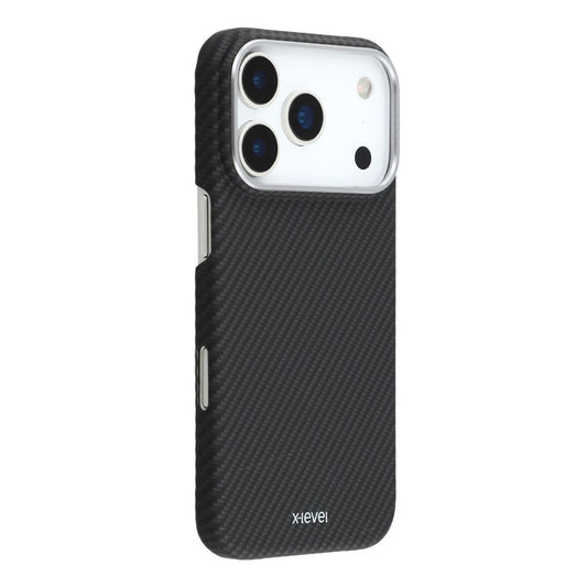 iPhone 17 Pro Max Carbon Fiber 0.6mm Slim X-LEVEL Carbon Case - Black