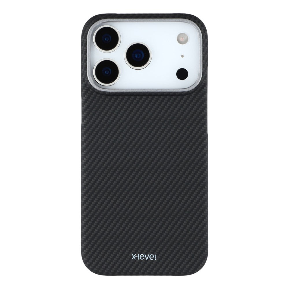 iPhone 17 Pro Max Carbon Fiber 0.6mm Slim X-LEVEL Carbon Case - Black