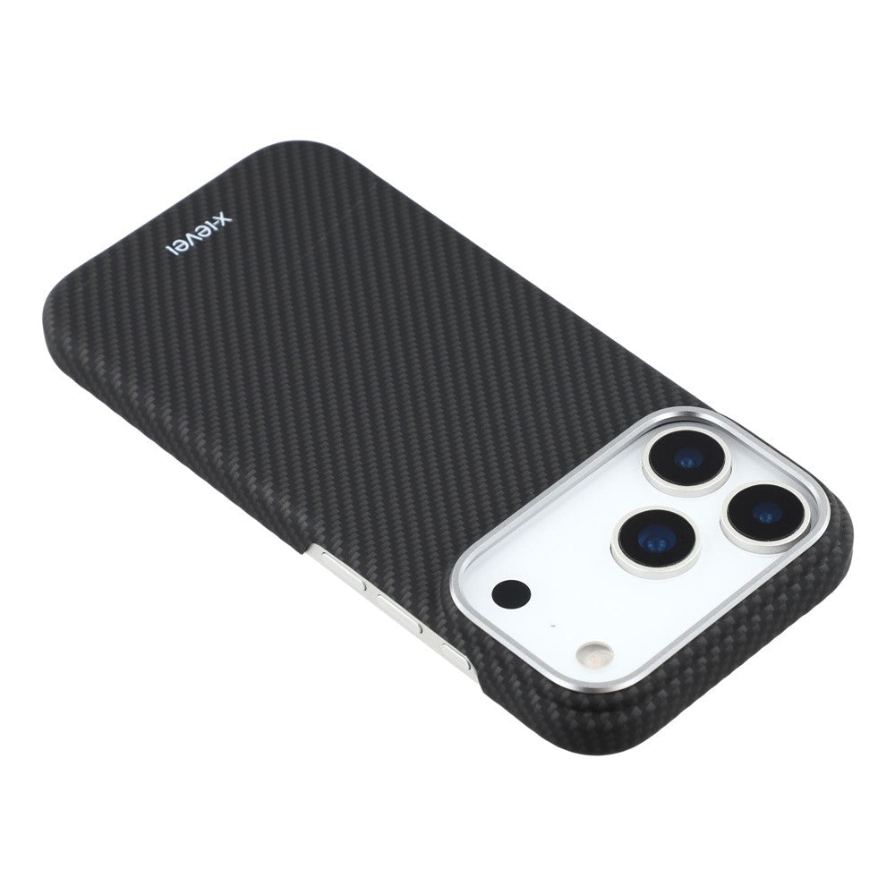 iPhone 17 Pro Max Carbon Fiber 0.6mm Slim X-LEVEL Carbon Case - Black