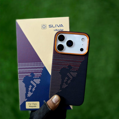 iPhone 17 Pro 0.4mm Thin Original SLIVA Real Aramid Carbon Fiber Case with Magsafe - Red