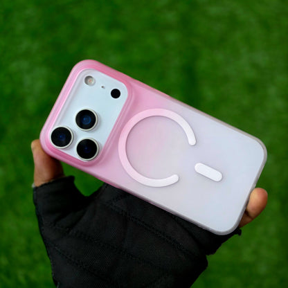iPhone 17 Pro Max Dual Color Shade Matte Finish Smoke Cover with Magsafe - Pink