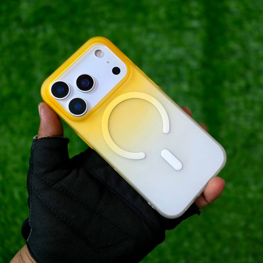 iPhone 17 Pro Max Dual Color Shade Matte Finish Smoke Cover with Magsafe - Yellow