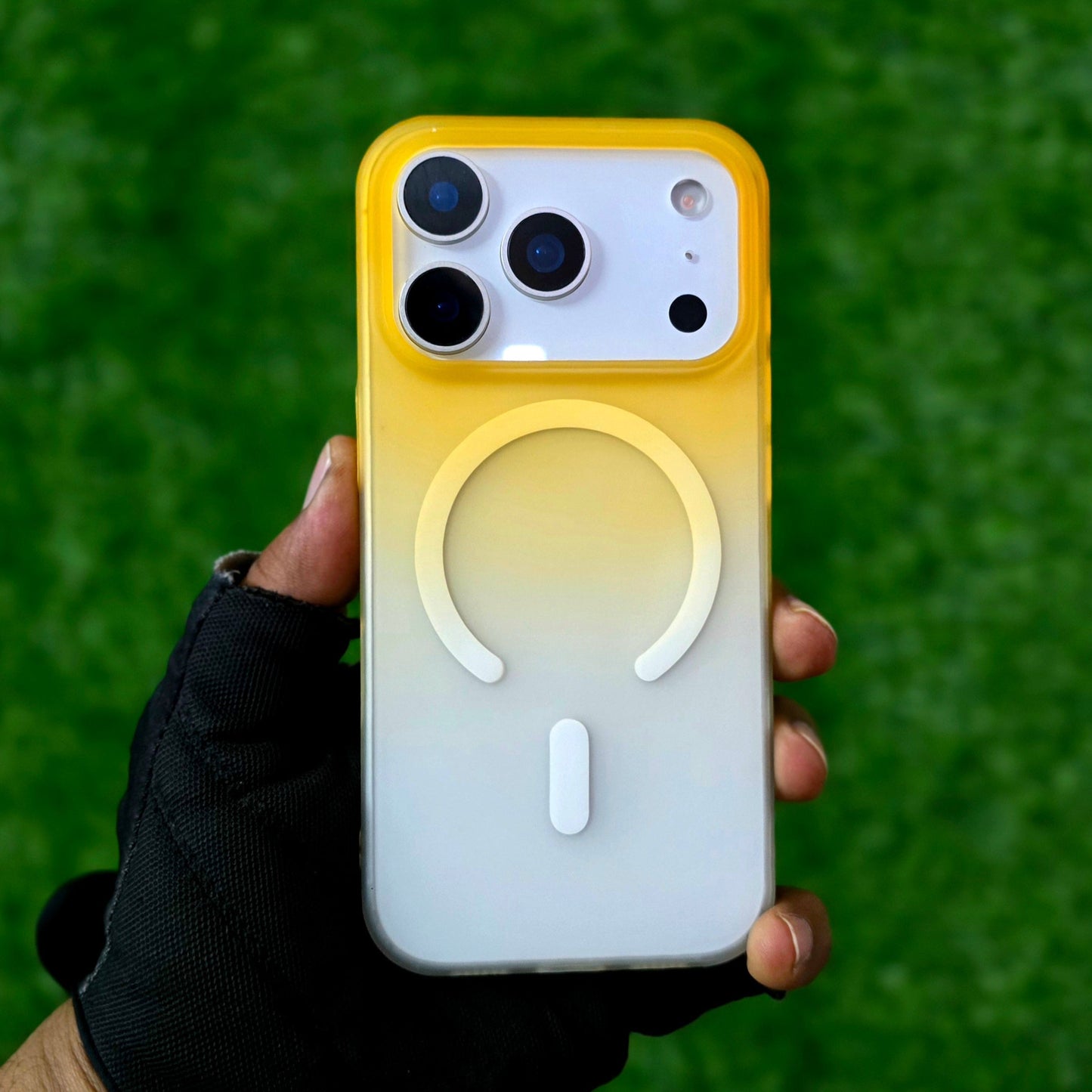 iPhone 17 Pro Max Dual Color Shade Matte Finish Smoke Cover with Magsafe - Yellow