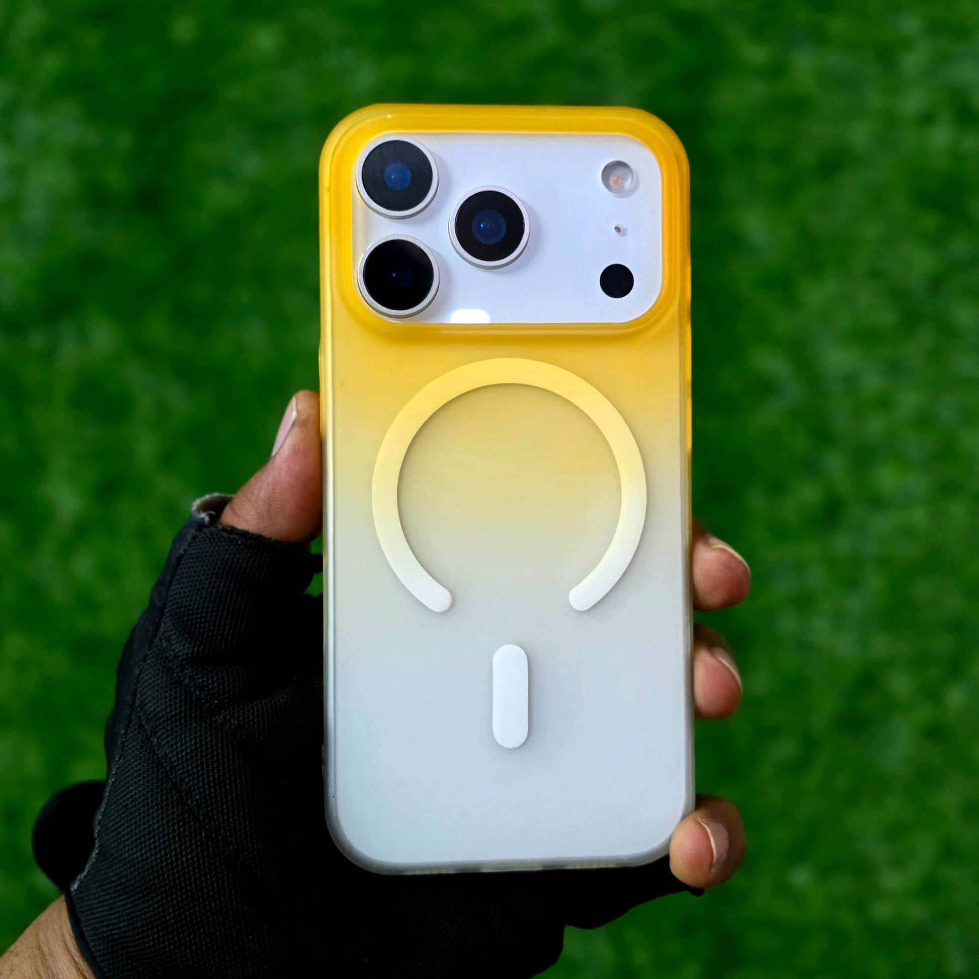 iPhone 17 Pro Max Dual Color Shade Matte Finish Smoke Cover with Magsafe - Yellow