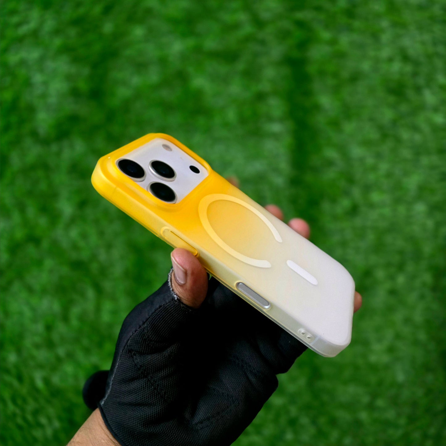 iPhone 17 Pro Max Dual Color Shade Matte Finish Smoke Cover with Magsafe - Yellow