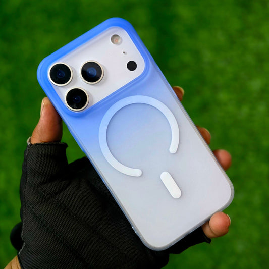 iPhone 17 Pro Max Dual Color Shade Matte Finish Smoke Cover with Magsafe - Blue