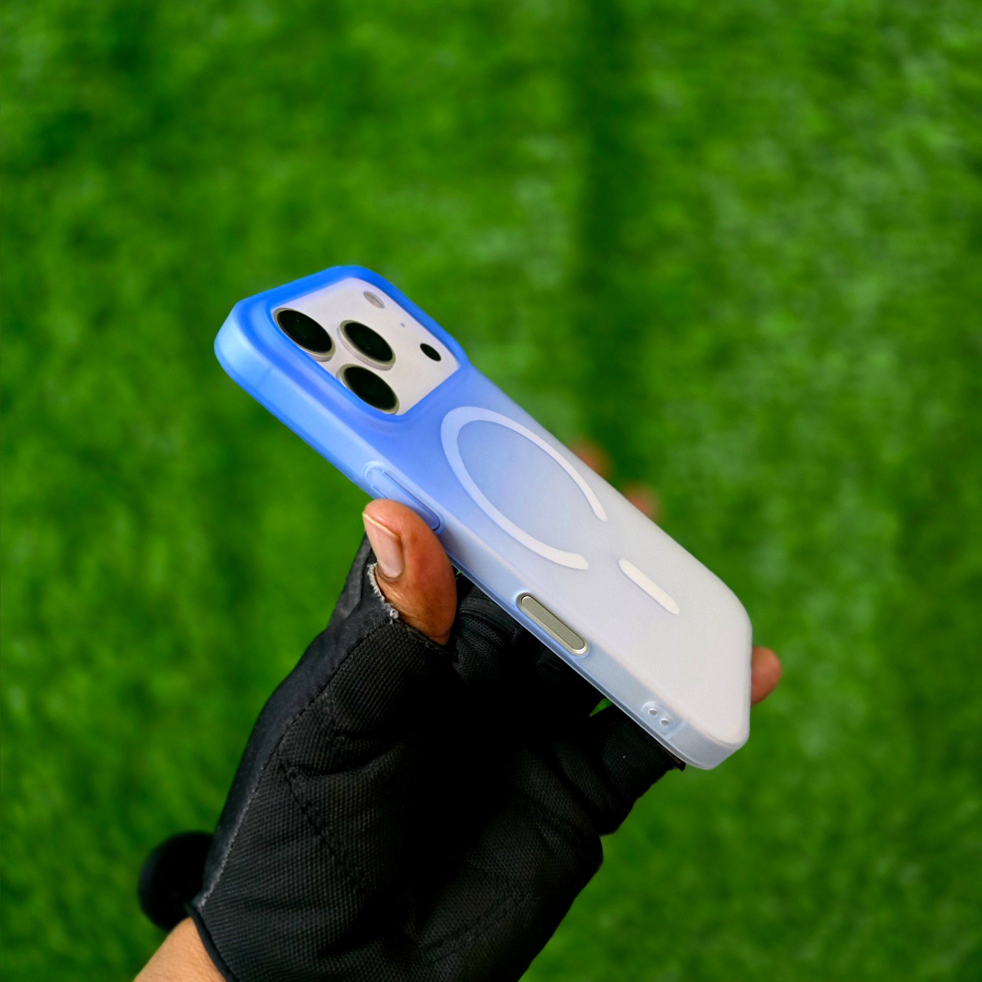 iPhone 17 Pro Max Dual Color Shade Matte Finish Smoke Cover with Magsafe - Blue