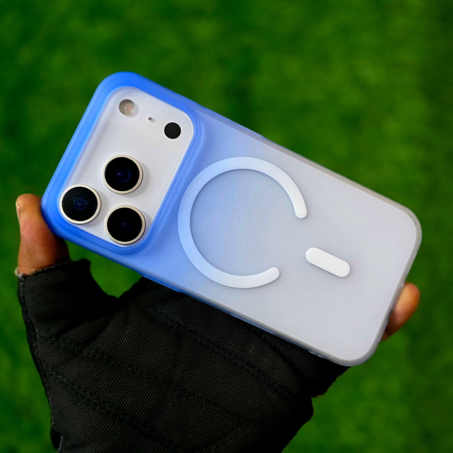 iPhone 17 Pro Max Dual Color Shade Matte Finish Smoke Cover with Magsafe - Blue