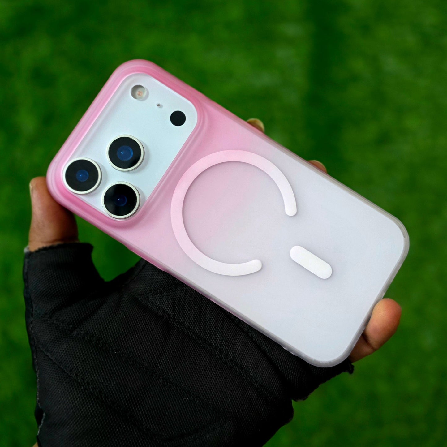 iPhone 17 Pro Max Dual Color Shade Matte Finish Smoke Cover with Magsafe - Pink