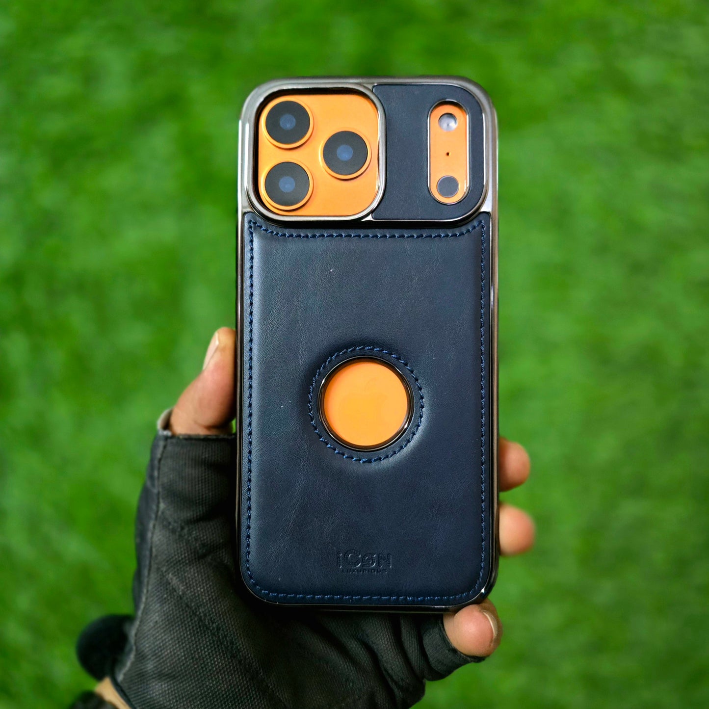 iPhone 17 Pro Max Leather Cover, Luxurious Premium Quality Genuine Leather Case - Blue