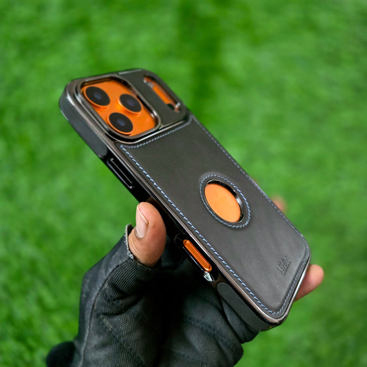 iPhone 17 Pro Max Leather Cover, Luxurious Premium Quality Genuine Leather Case - Black