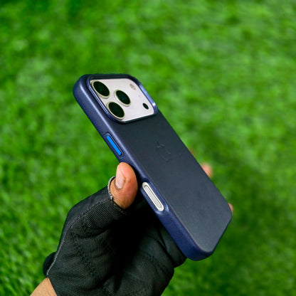 iPhone 17 Pro Leather Case with Magsafe - Dark Blue