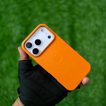 iPhone 17 Pro Max Leather Case with Magsafe - Golden Brown