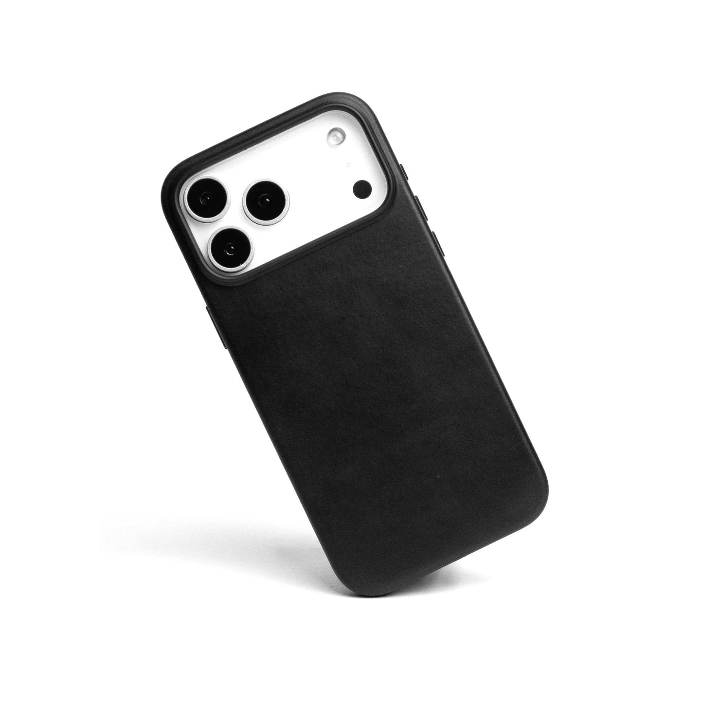 iPhone 17 Pro Max Leather Cover, Genuine Kzdoo Noble Collection Series Leather Case - Black