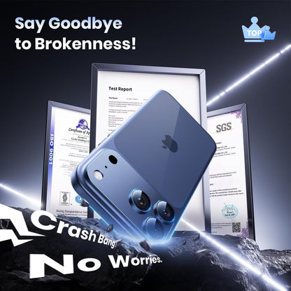 iPhone 17 Pro Max Metal Camera Lens Protector Alloy Metal Camera Cover - Blue/Black