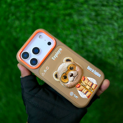 iPhone 17 Pro Max Nimmy Case, 3D Embroidery Winter Jacket Series Back Cover - Teddy