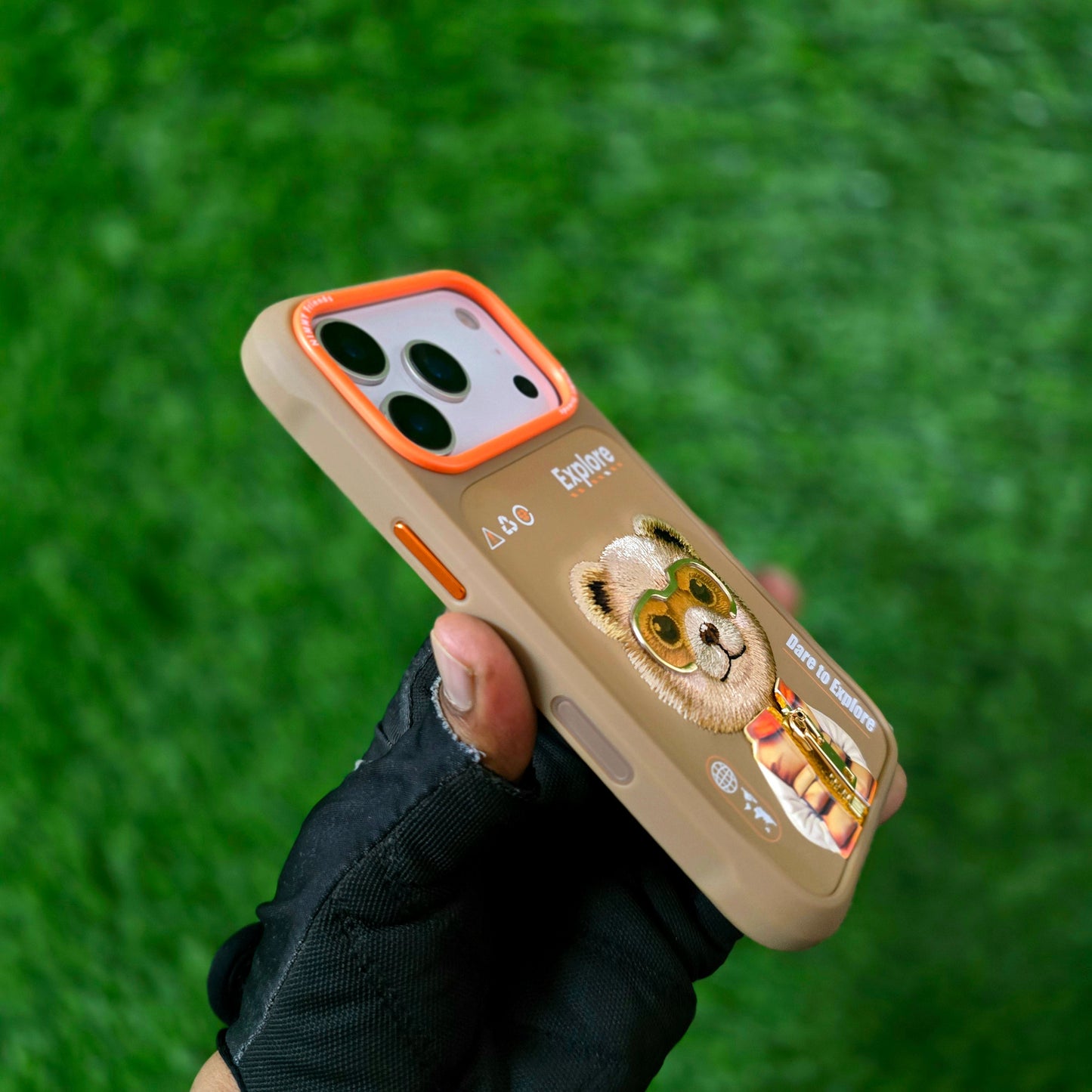 iPhone 17 Pro Max Nimmy Case, 3D Embroidery Winter Jacket Series Back Cover - Teddy