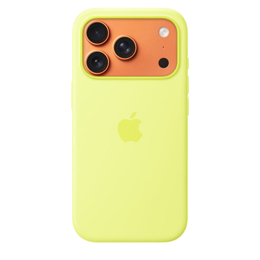 iPhone 17 Pro Silicon Case with Magsafe & Camera Control Button - Neon Yellow