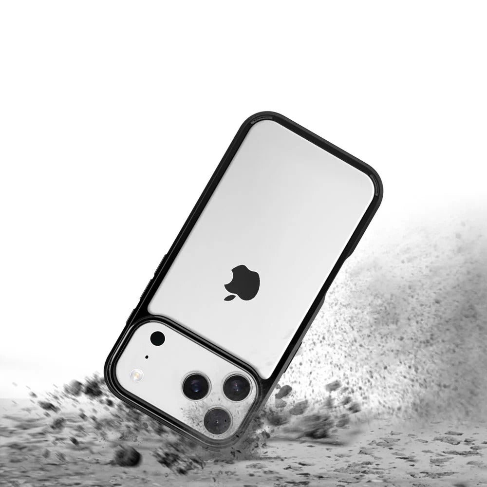 iPhone 17 Pro Max Anti Yellowing Transparent Case Soft TPU Side Black