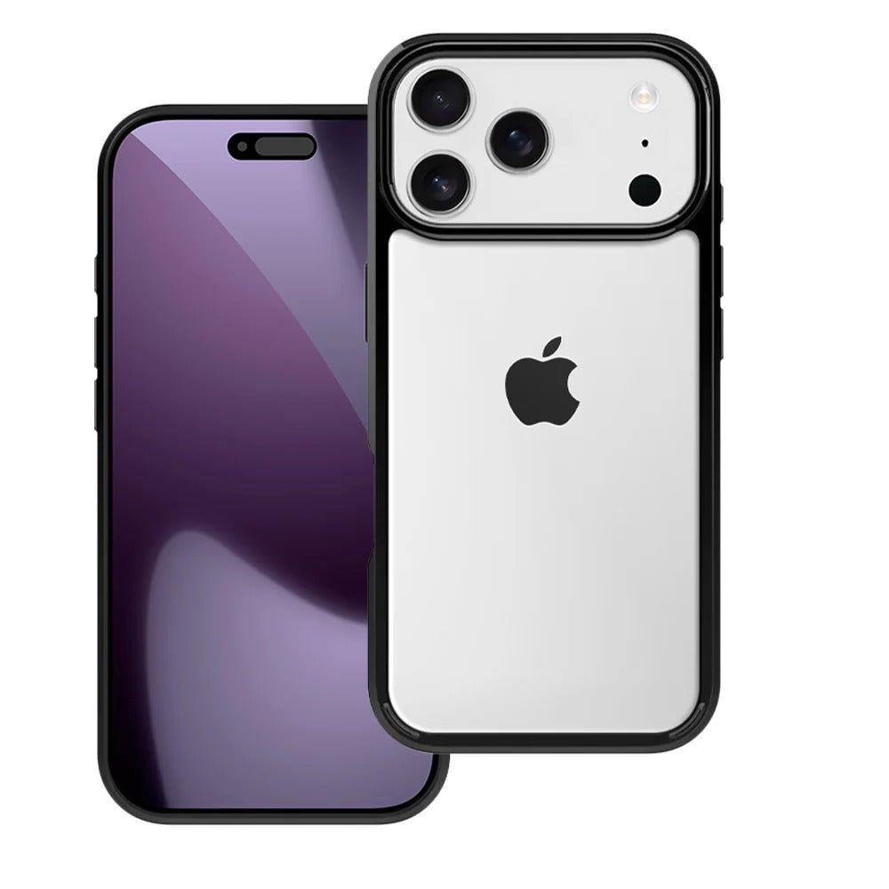 iPhone 17 Pro Max Anti Yellowing Transparent Case Soft TPU Side Black