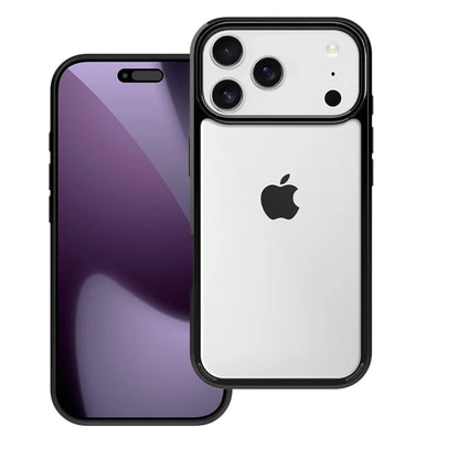 iPhone 17 Pro Max Anti Yellowing Transparent Case Soft TPU Side Black