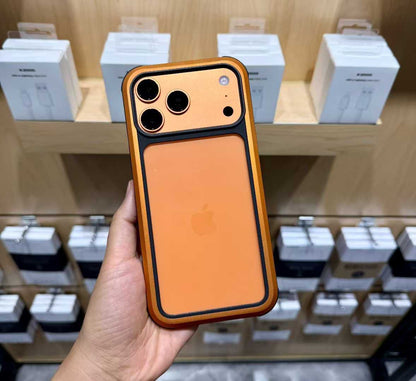 iPhone 17 Pro Max Kzdoo ARCE Case Series Aluminum Bumper Transparent Back Cover - Orange