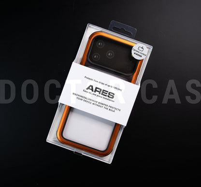 iPhone 17 Pro Max Kzdoo ARCE Case Series Aluminum Bumper Transparent Back Cover - Orange