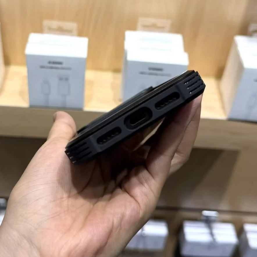 iPhone 17 Pro Max Kzdoo ARCE Case Series Aluminum Bumper Transparent Back Cover - Black