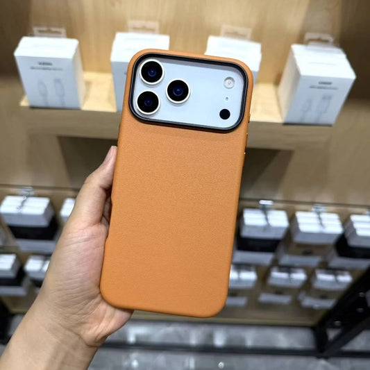 iPhone 17 Pro Max Leather Cover, Genuine Kzdoo Noble Collection Series Leather Case - Brown