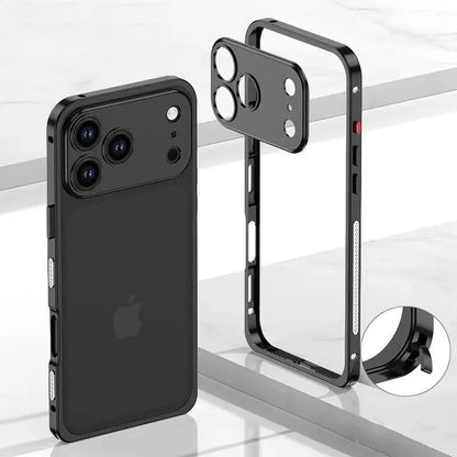 iPhone 17 Pro Max Metal Bumper Case, Element X Cooling with Camera Protector - Black