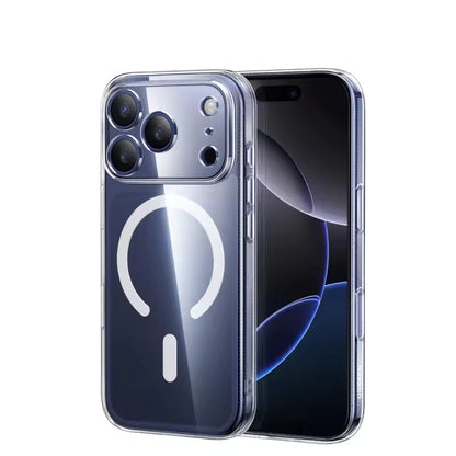 iPhone 17 Pro Max Shockproof Ultra Thin J-Case Anti Yellowing Series Transparent Cover with Magsafe - Clear