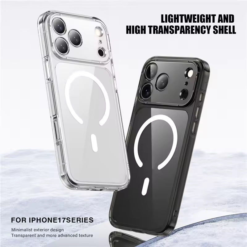 iPhone 17 Pro Shockproof Ultra Thin J-Case Anti Yellowing Series Transparent Cover with Magsafe - Clear