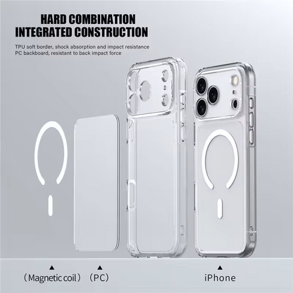 iPhone 17 Pro Shockproof Ultra Thin J-Case Anti Yellowing Series Transparent Cover with Magsafe - Clear