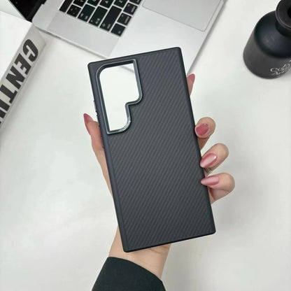 Samsung Galaxy S24 Ultra Matte Finish Defender Series Carbon Case with Metal Camera Protection - Black