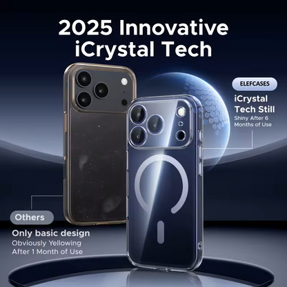 iPhone 17 Pro Max Shockproof Ultra Thin J-Case Anti Yellowing Series Transparent Cover with Magsafe - Clear