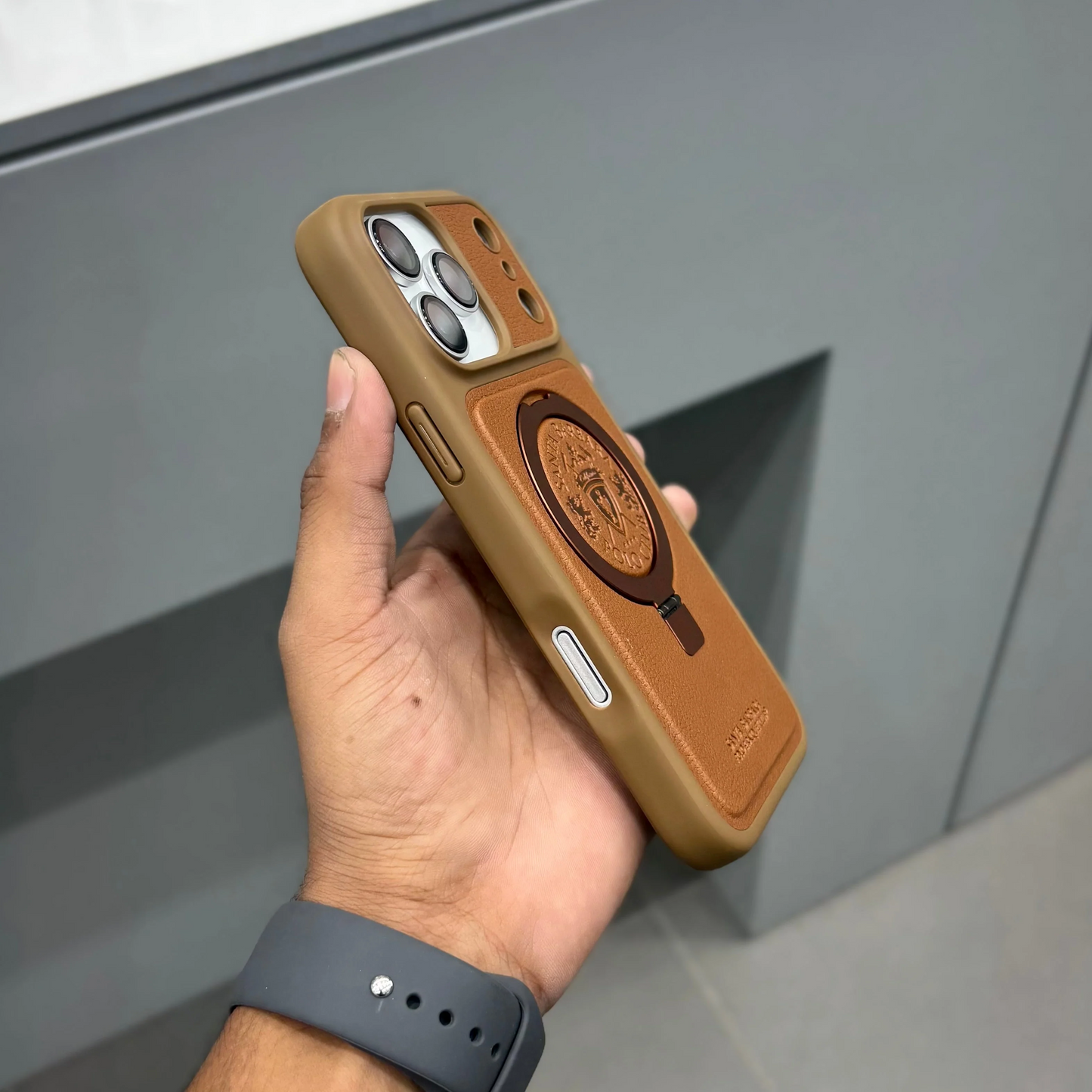 iPhone 17 Pro Max Genuine Leather Original Santa Barbara Polo Club Primo Series Case with Magsafe - Brown