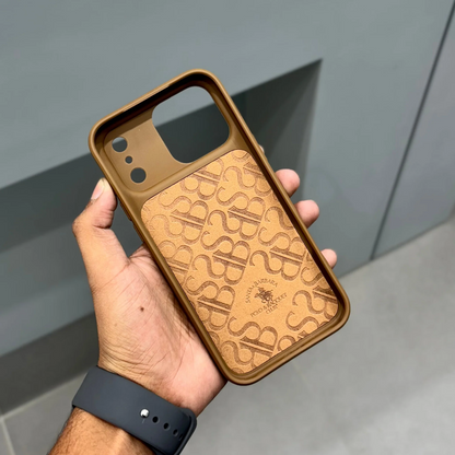 iPhone 17 Pro Max Genuine Leather Original Santa Barbara Polo Club Primo Series Case with Magsafe - Brown