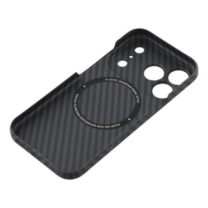 iPhone 17 Pro Max 0.6mm Ultra Slim X-LEVEL Carbon Fiber Magnetic Cover with Magsafe - Black