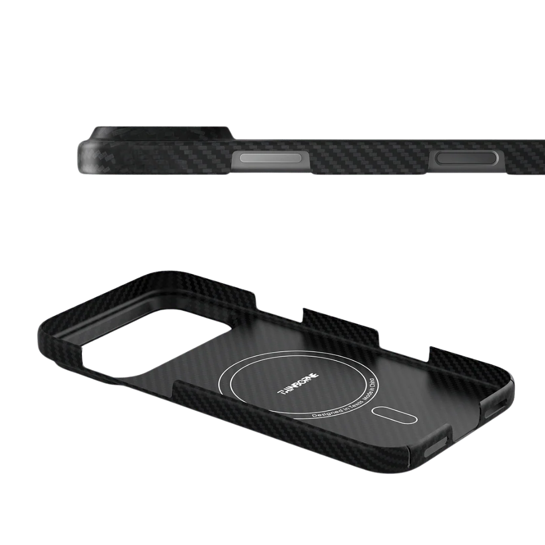 iPhone 17 Pro 0.4mm Thin Real Aramid Carbon Fiber Case with Magsafe - Blue