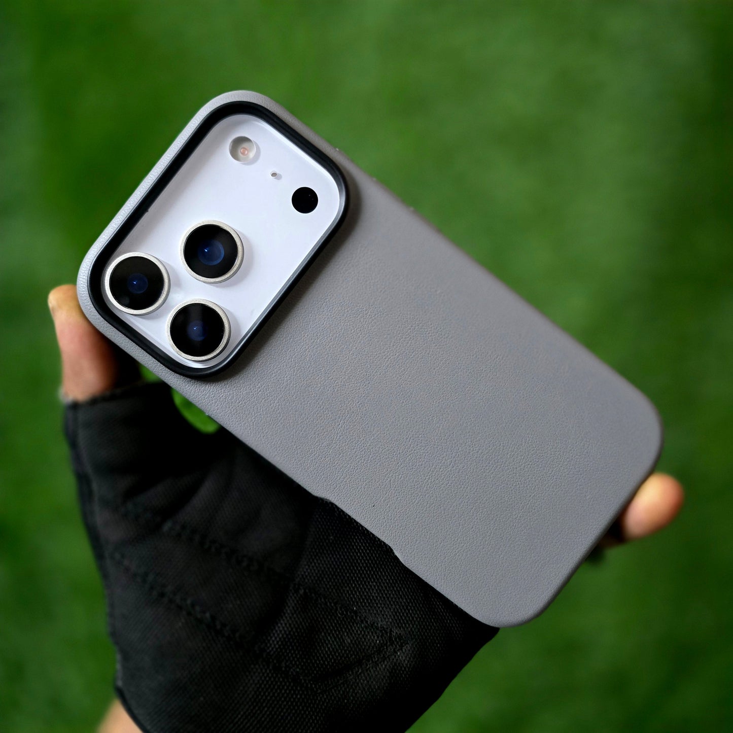 iPhone 17 Pro Max Leather Cover, Genuine Kzdoo Noble Collection Series Leather Case - Grey