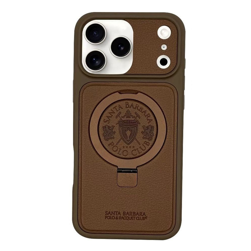 iPhone 17 Pro Max Genuine Leather Original Santa Barbara Polo Club Primo Series Case with Magsafe - Brown